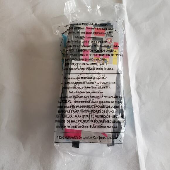 2000 Sabans Power Rangers McDonalds Pink Rail Rescue 6 New in Package - Picture 2 of 2